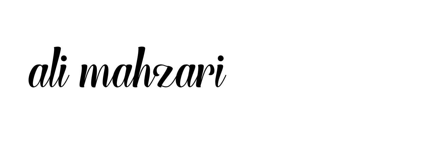 Signature of ali-mahzari