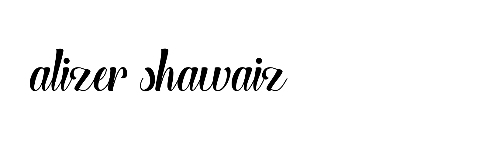 Signature of alizer-shawaiz