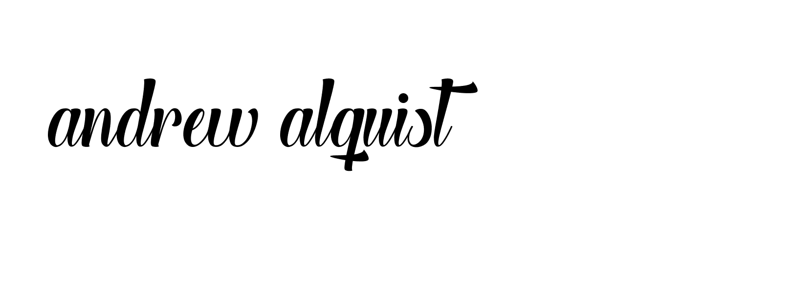 Signature of andrew-alquist