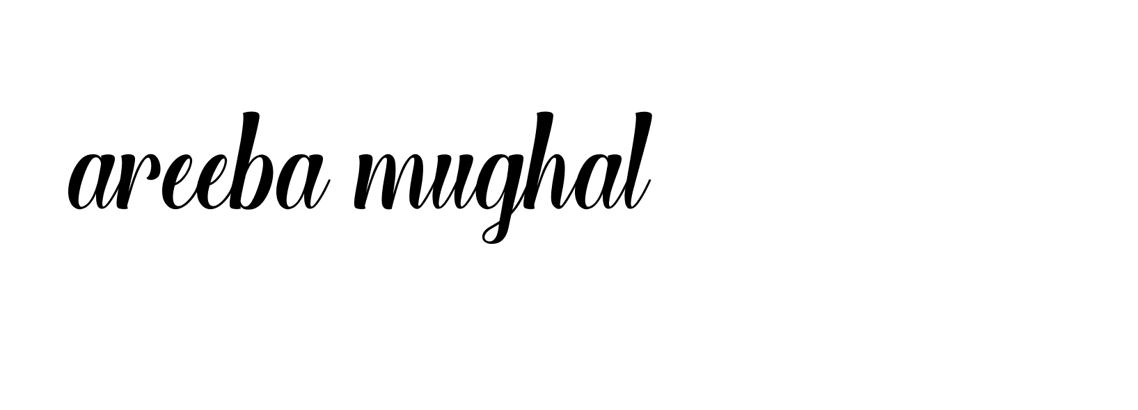 Signature of areeba-mughal