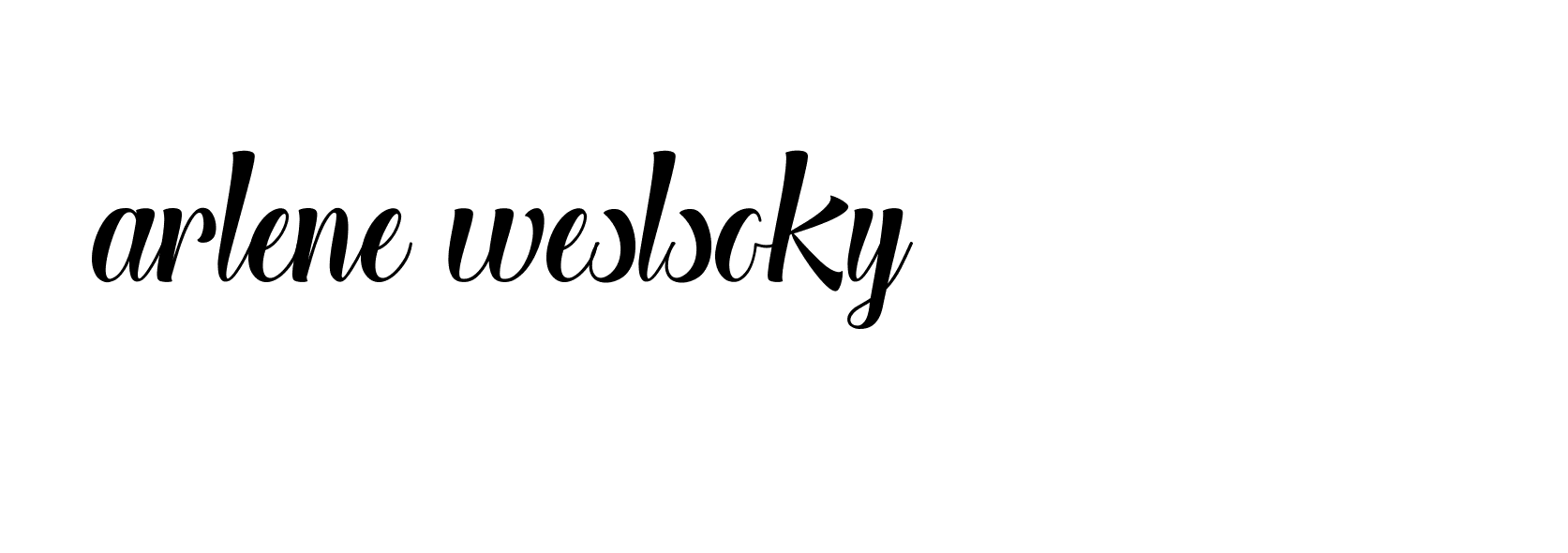 Signature of arlene-weslsoky