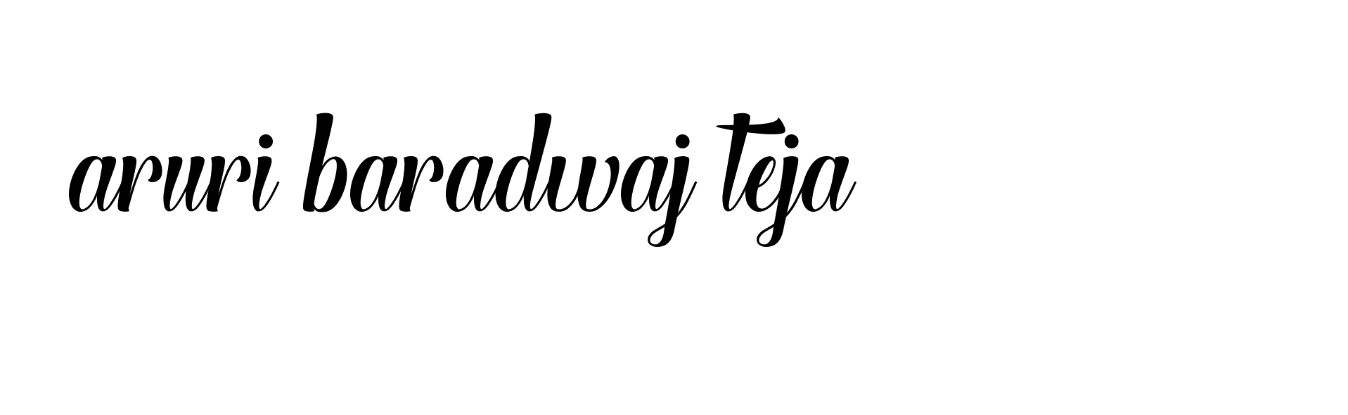 Signature of aruri-baradwaj-teja