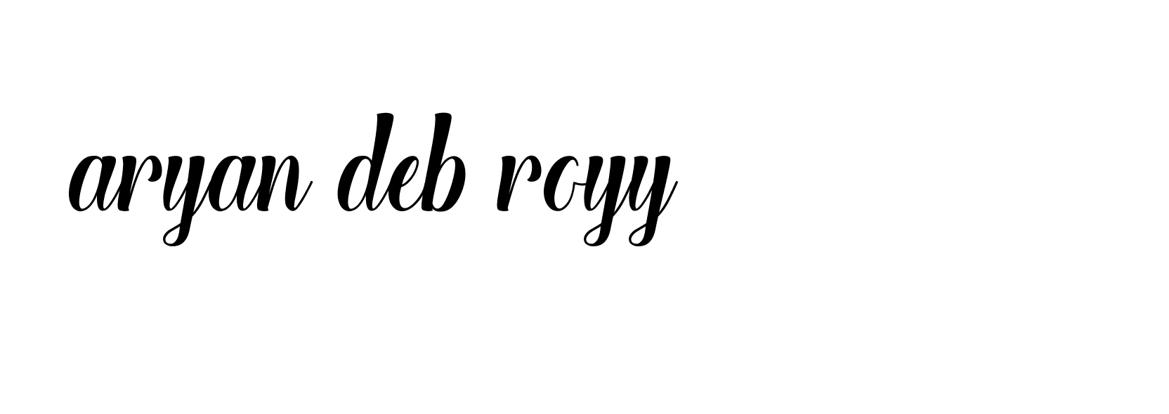 Signature of aryan-deb-royy