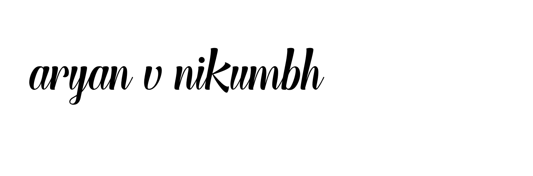 Signature of aryan-v-nikumbh