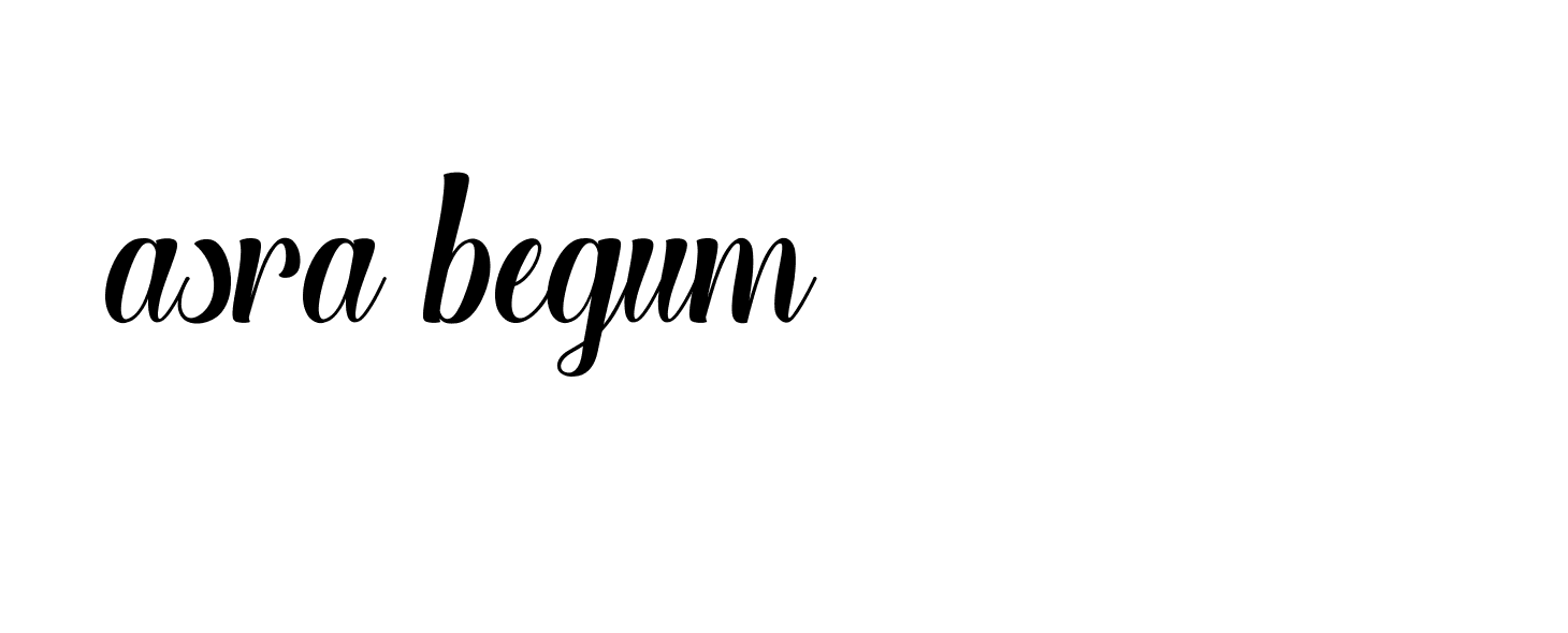 Signature of asra-begum