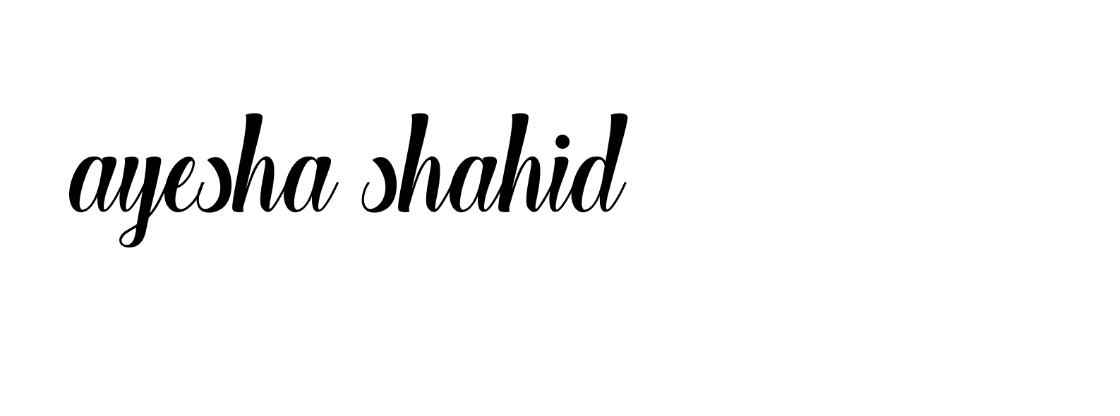 Signature of ayesha-shahid