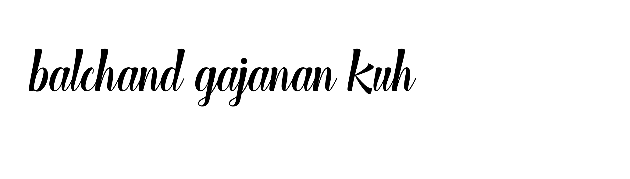 Signature of balchand-gajanan-kuh