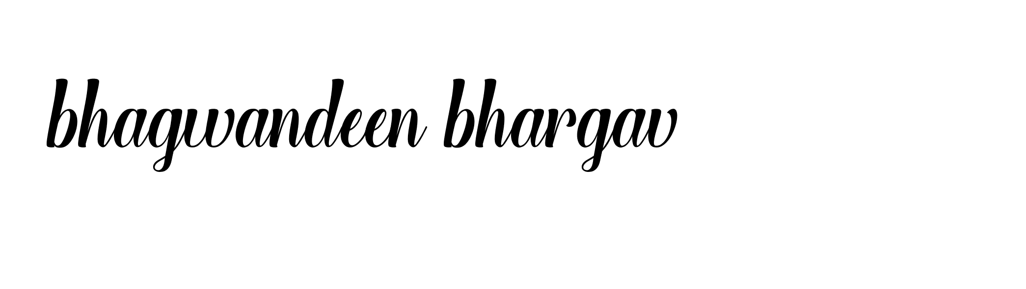 Signature of bhagwandeen-bhargav