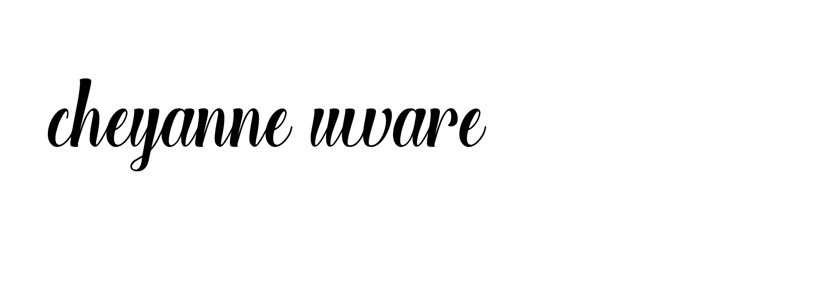 Signature of cheyanne-uware