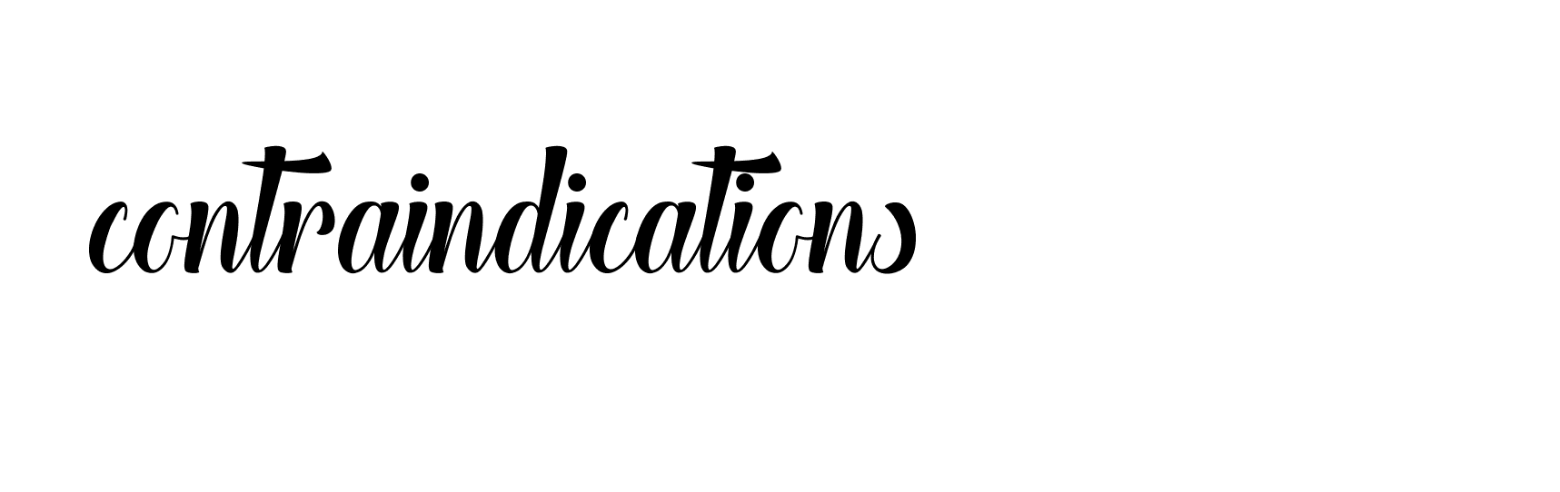 Signature of contraindications