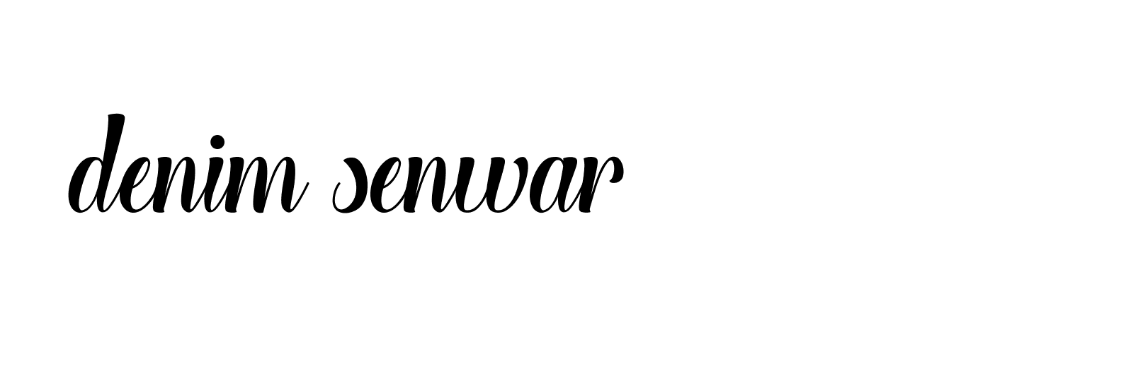 Signature of denim-senwar