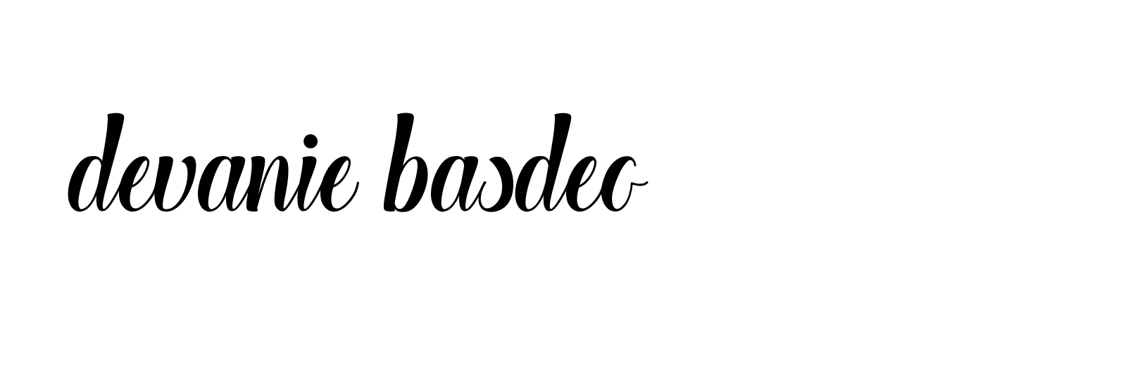 Signature of devanie-basdeo