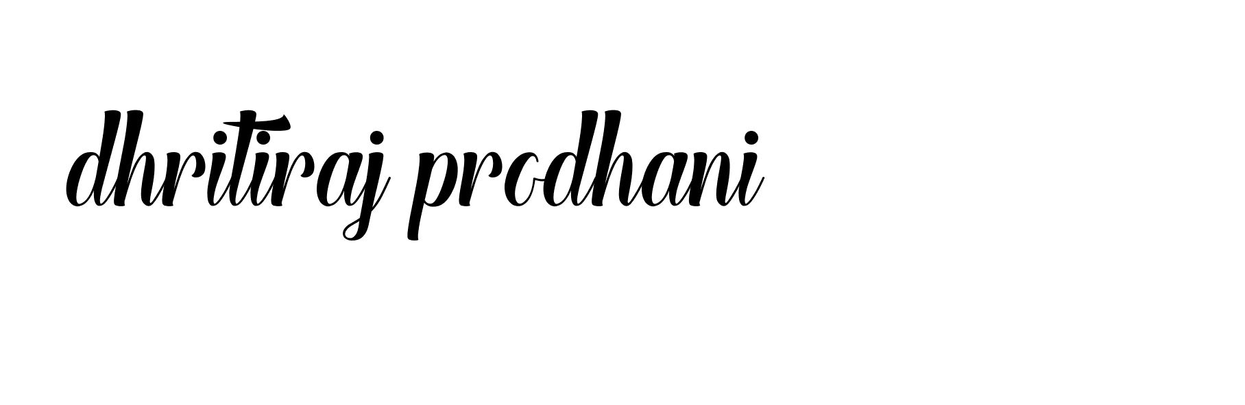 Signature of dhritiraj-prodhani