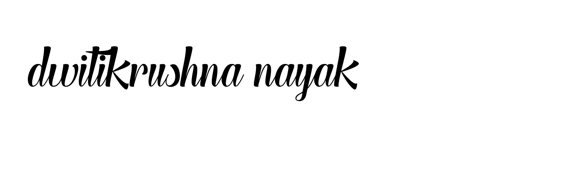 Signature of dwitikrushna-nayak