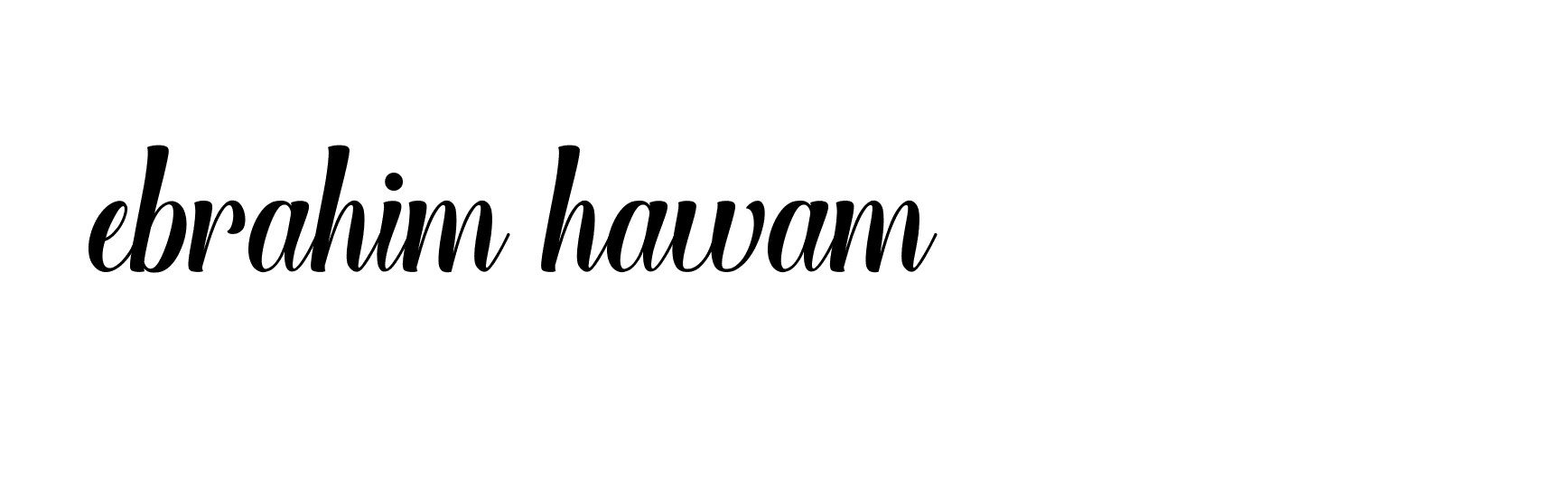 Signature of ebrahim-hawam