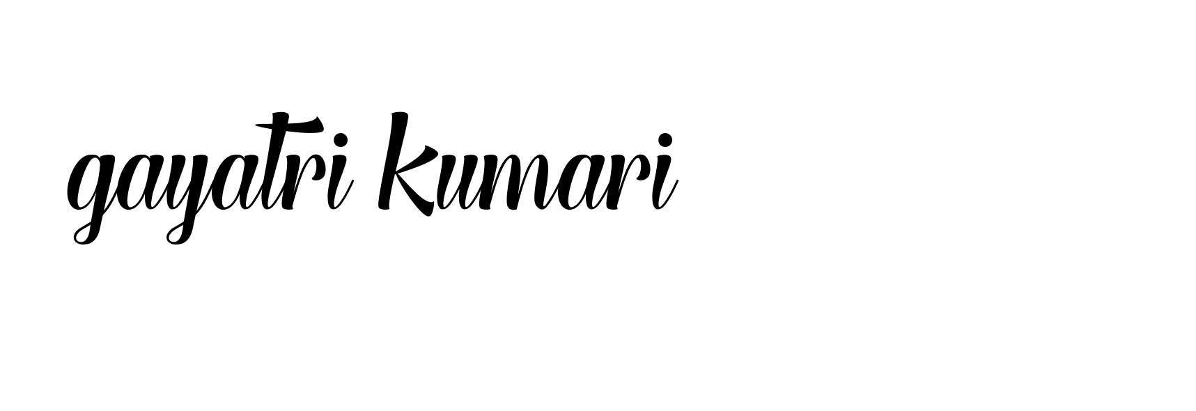 Signature of gayatri-kumari-