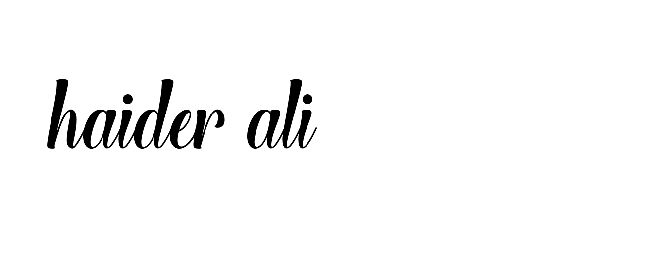 Signature of haider-ali