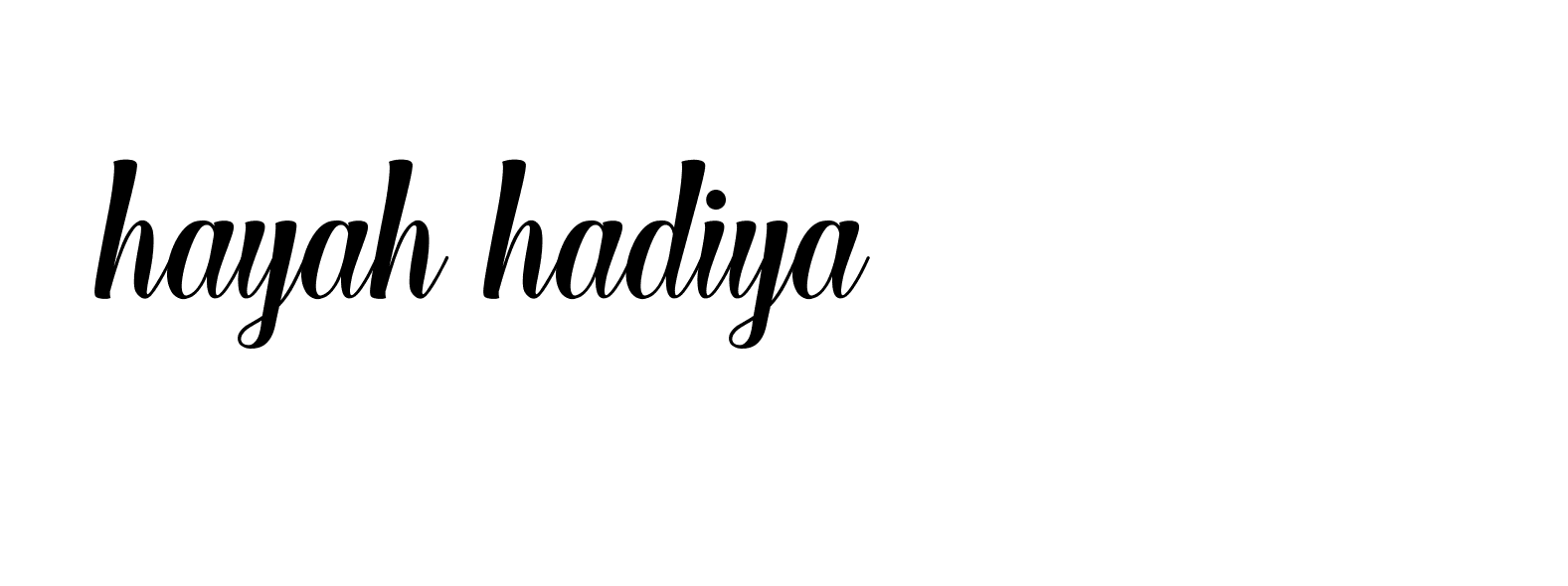 Signature of hayah-hadiya