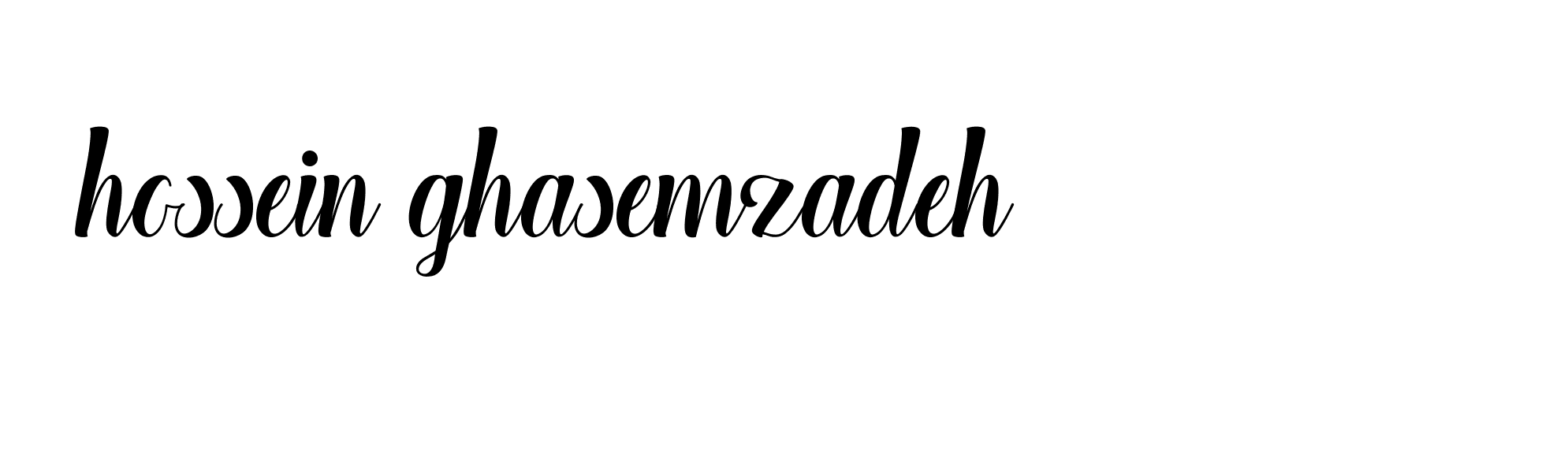 Signature of hossein-ghasemzadeh