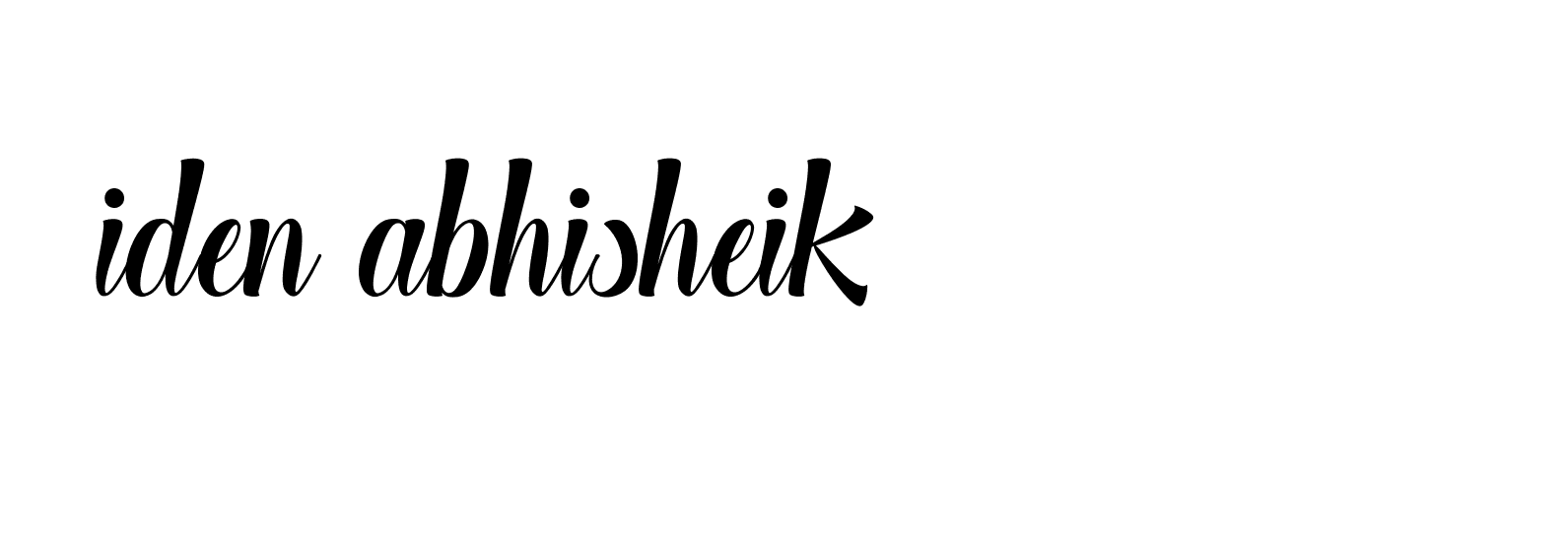 Signature of iden-abhisheik