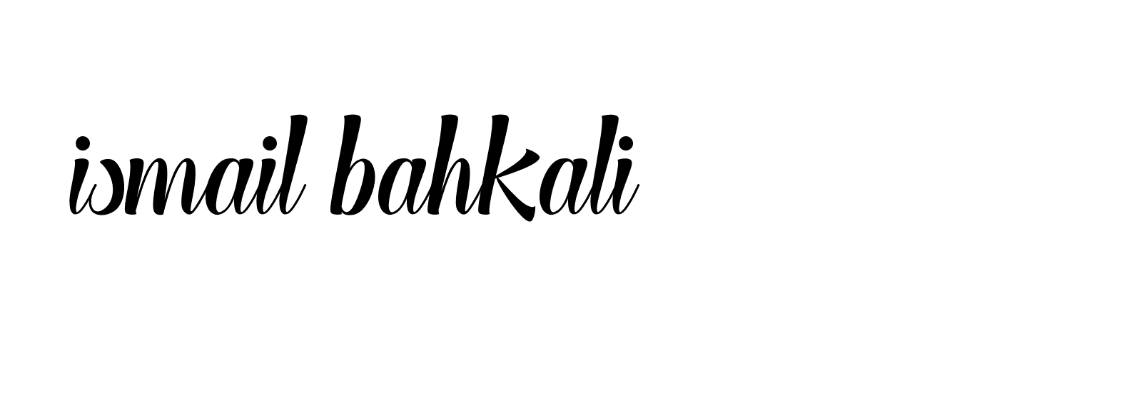 Signature of ismail-bahkali