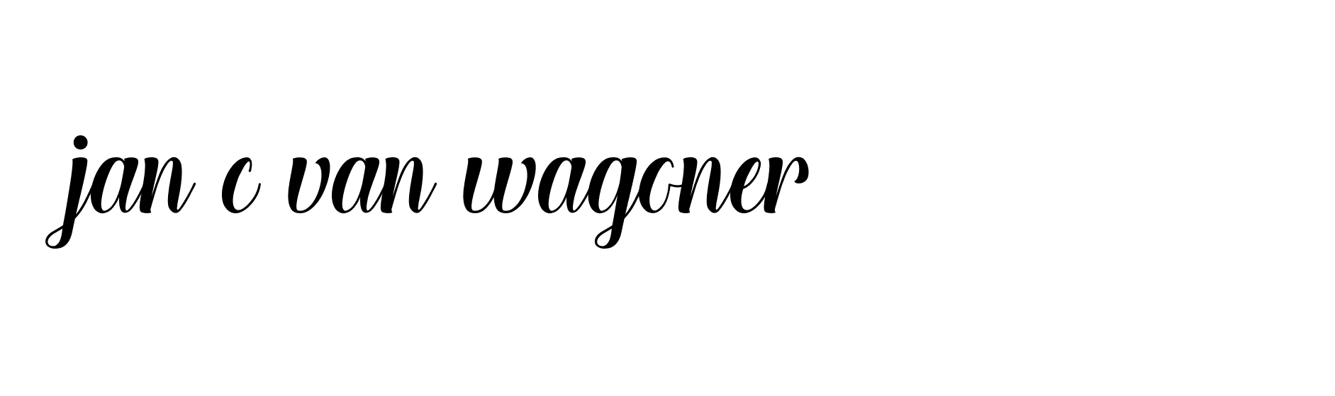 Signature of jan-c-van-wagoner