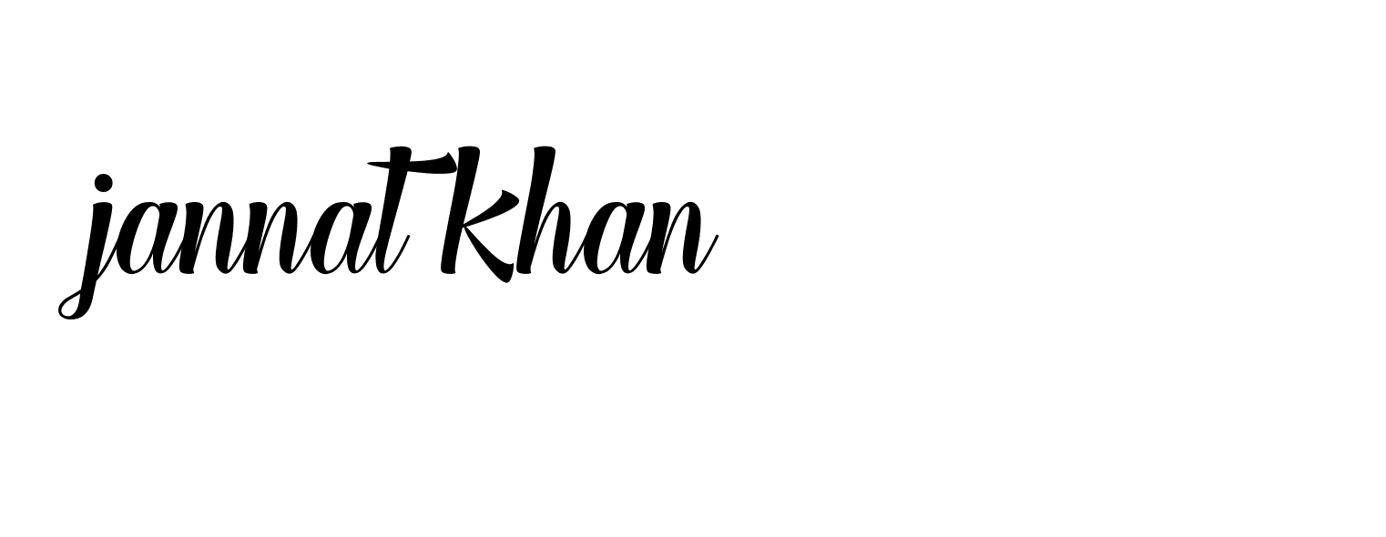 Signature of jannat-khan