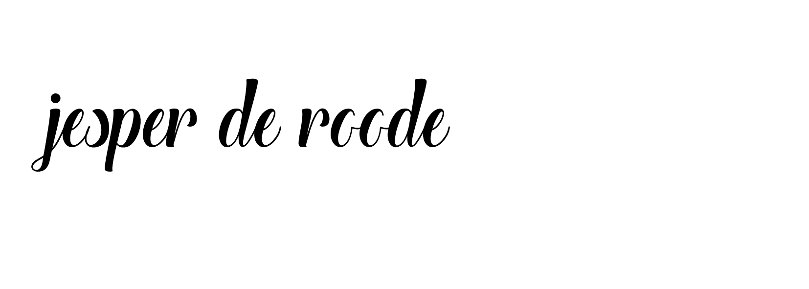 Signature of jesper-de-roode