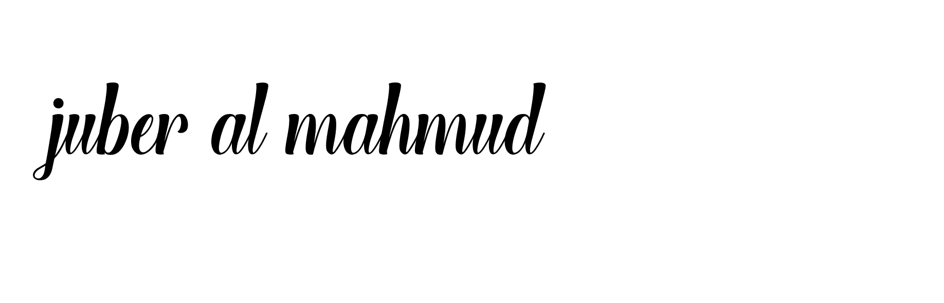 Signature of juber-al-mahmud-