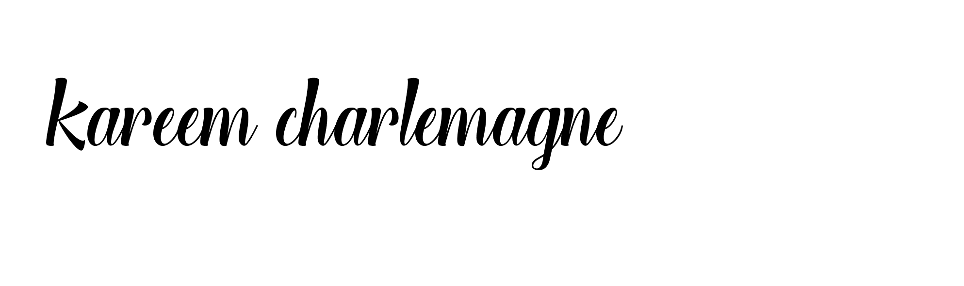 Signature of kareem-charlemagne