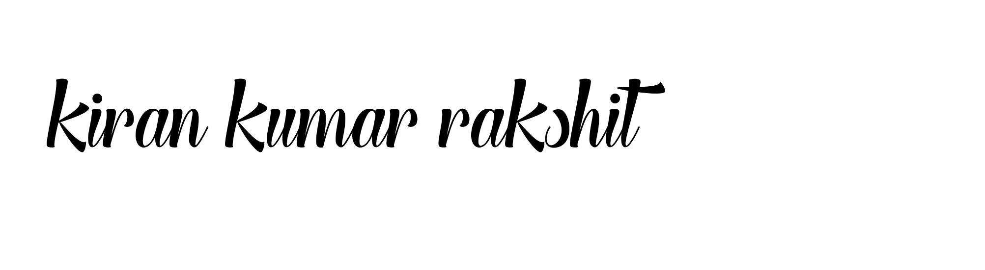 Signature of kiran-kumar-rakshit