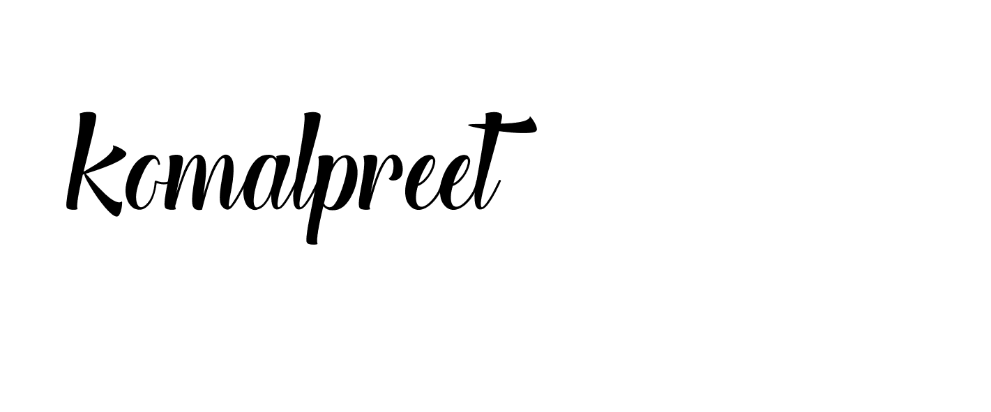 Signature of komalpreet