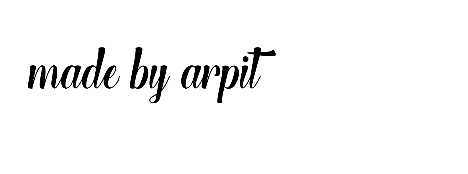 Signature of made-by-arpit