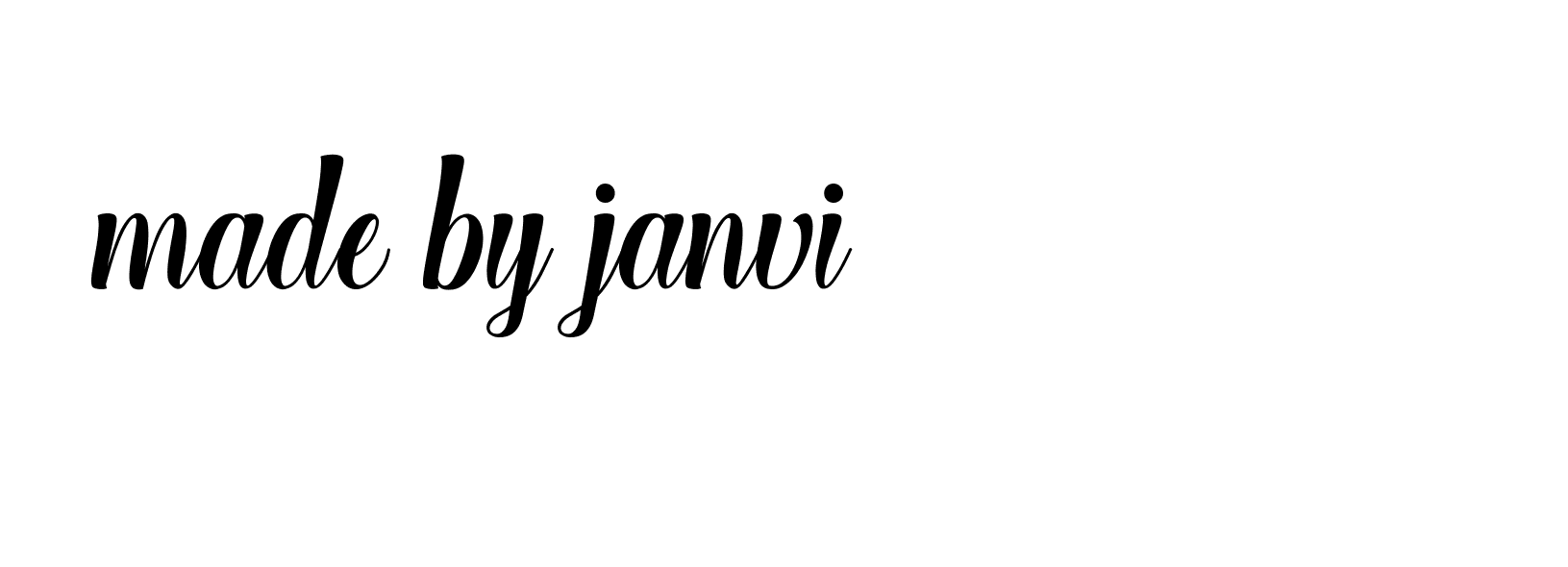 Signature of made-by-janvi-