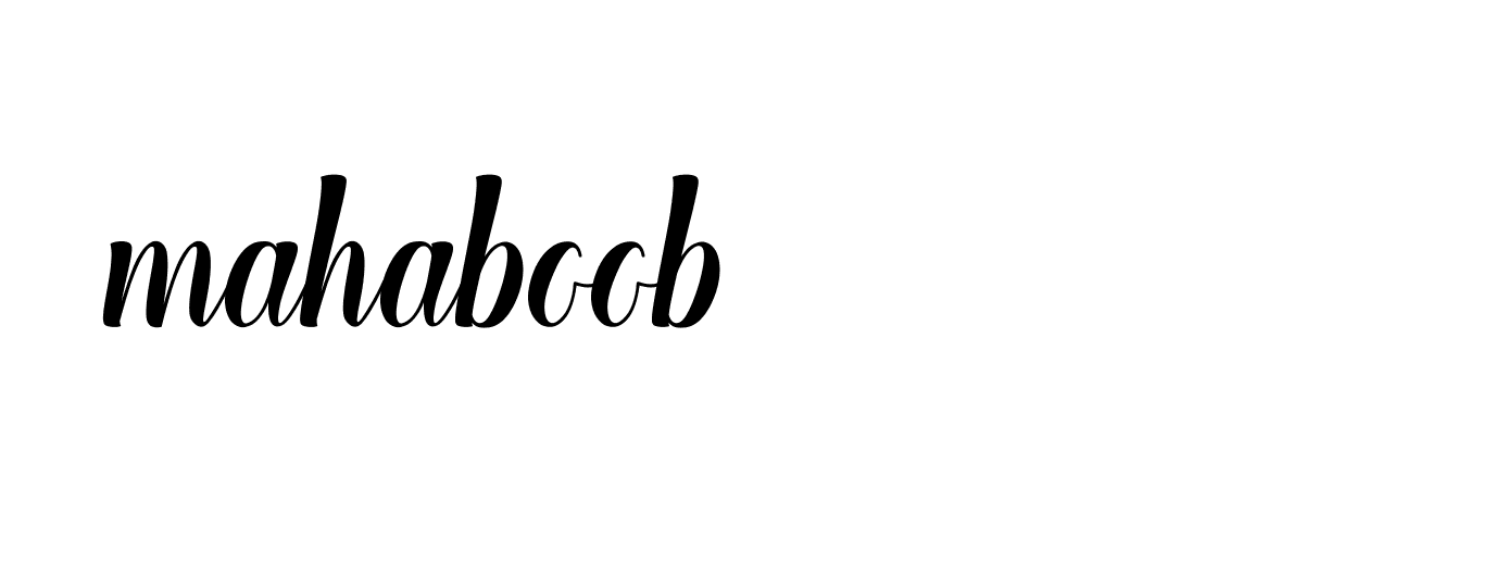 Signature of mahaboob