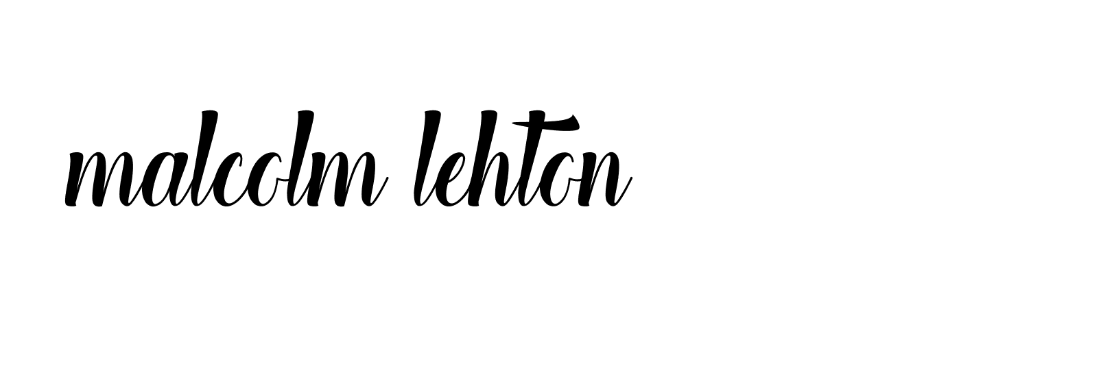 Signature of malcolm-lehton