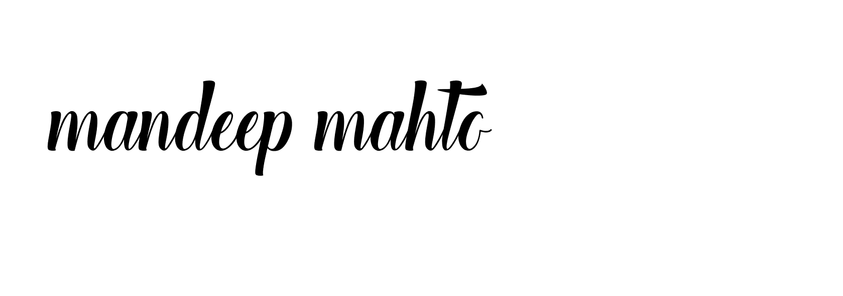 Signature of mandeep-mahto