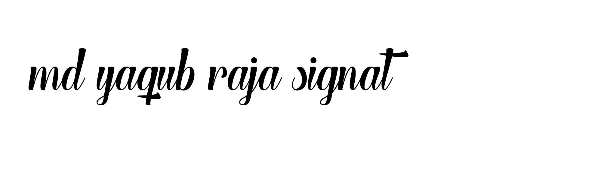 Signature of md-yaqub-raja-signat