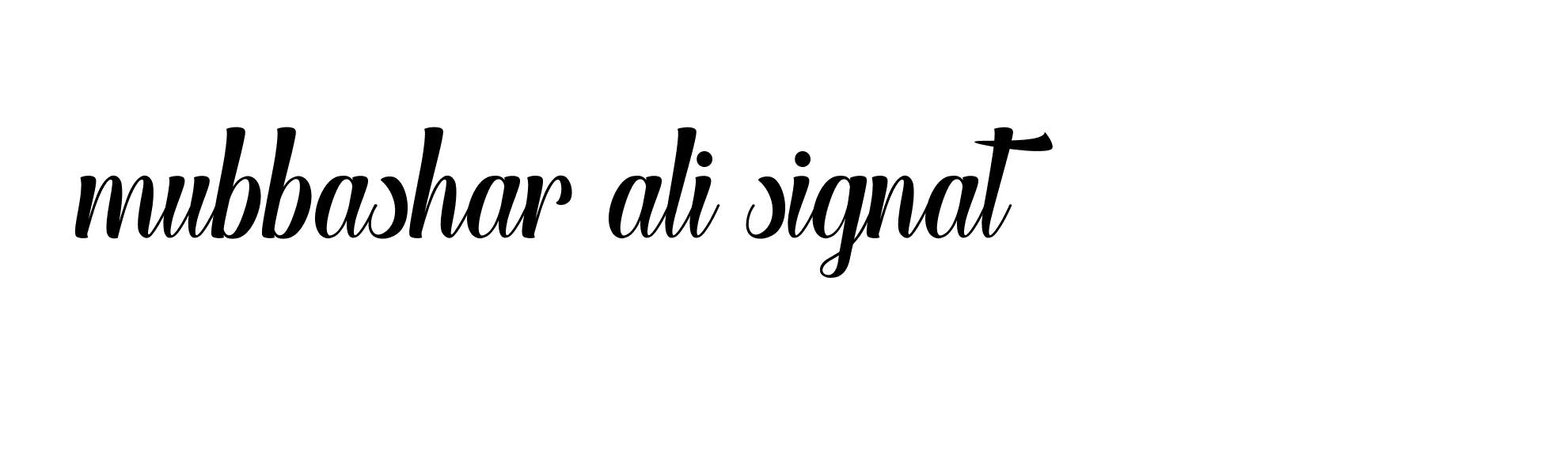 Signature of mubbashar-ali-signat