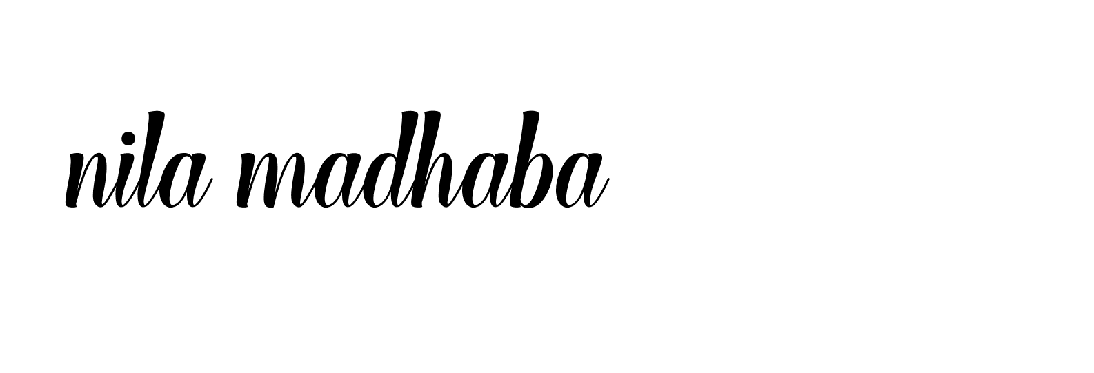 Signature of nila-madhaba