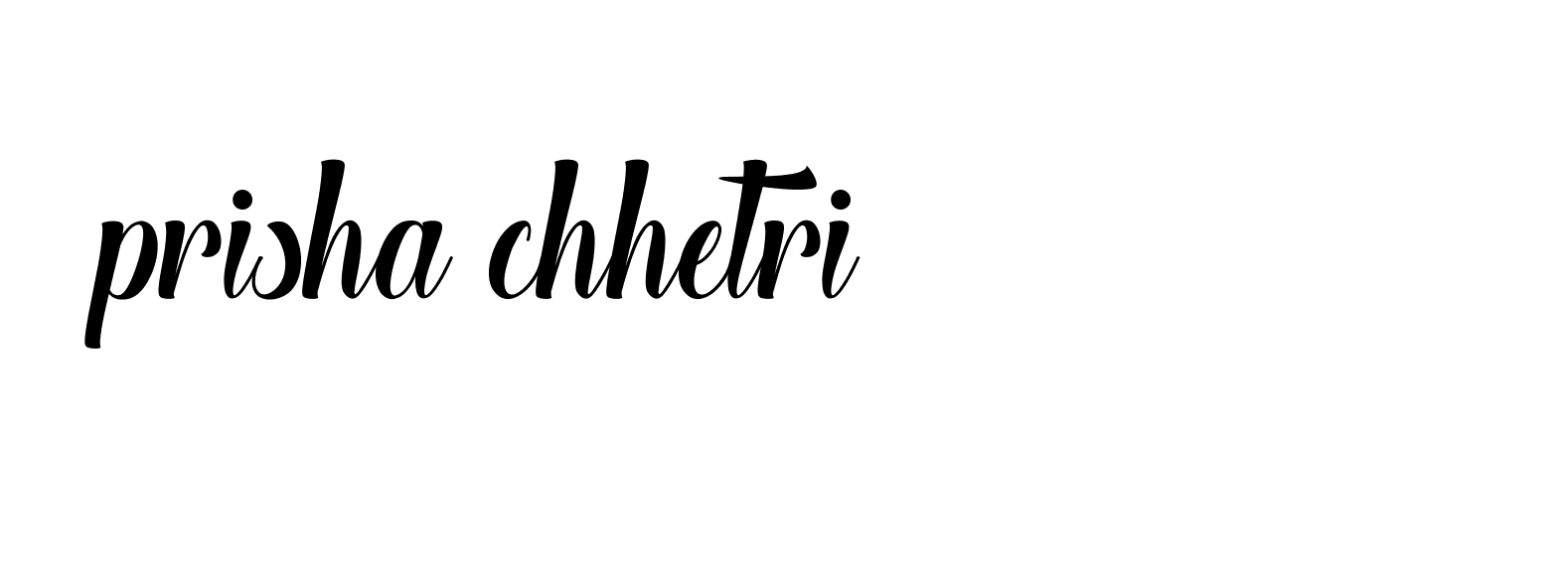 Signature of prisha-chhetri