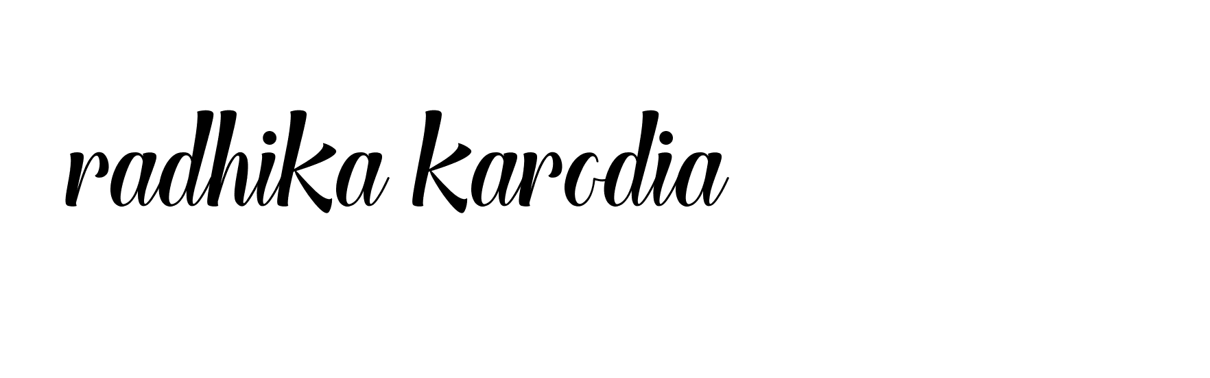 Signature of radhika-karodia