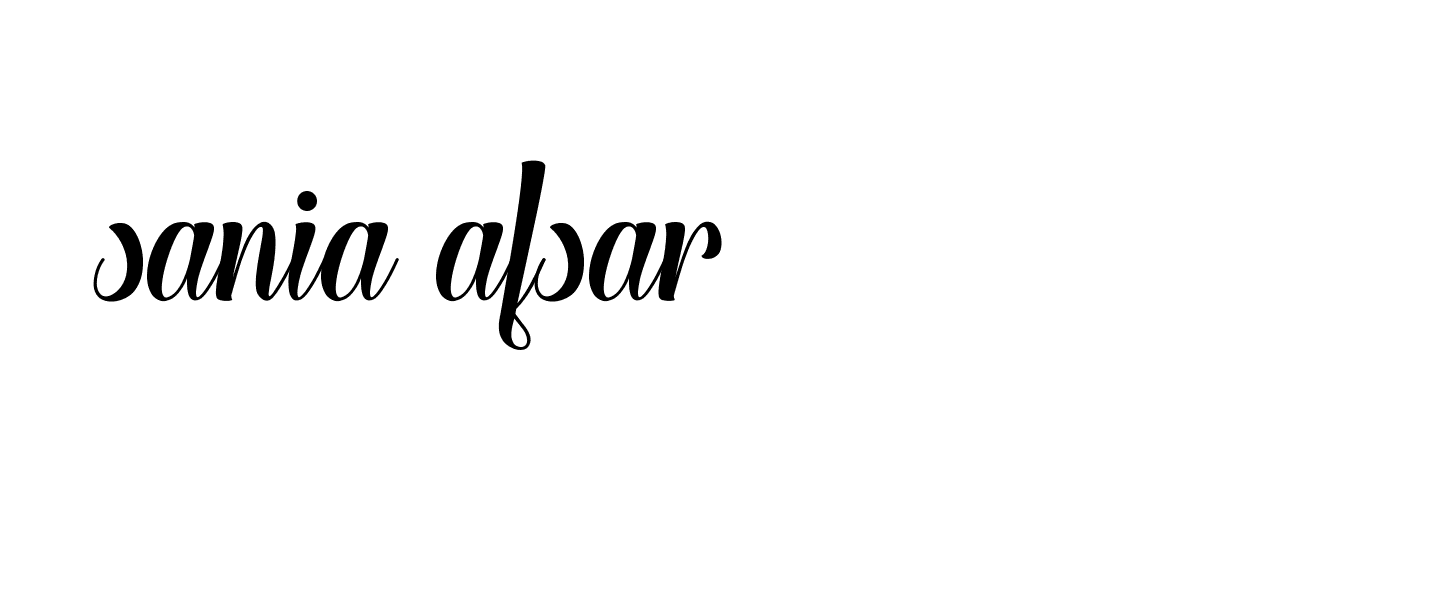 Signature of sania-afsar