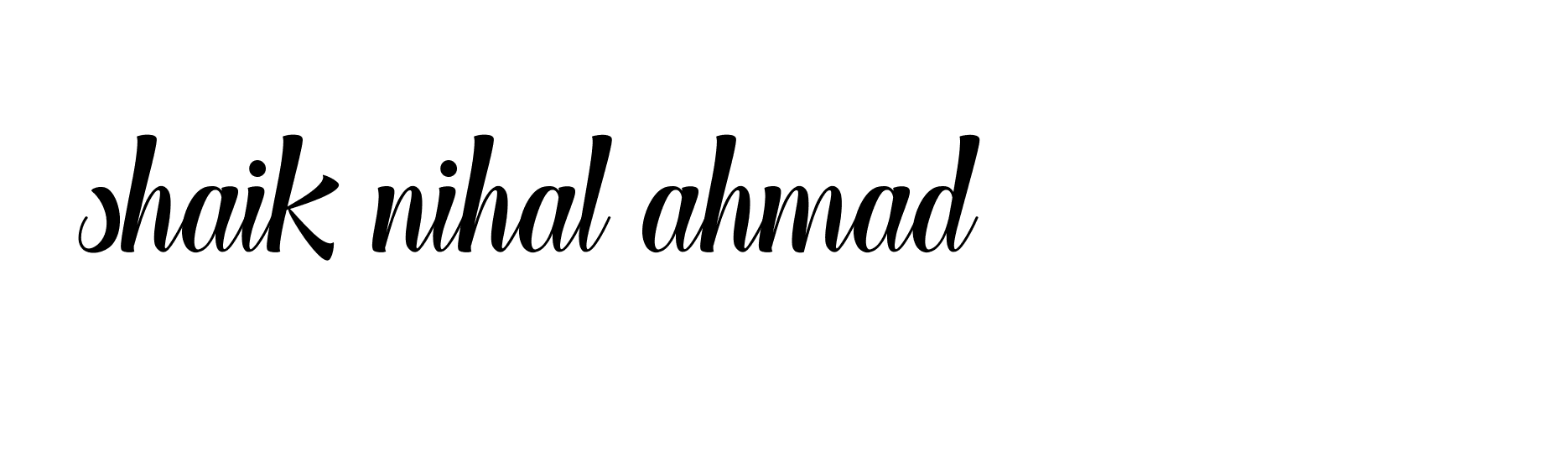 Signature of shaik-nihal-ahmad