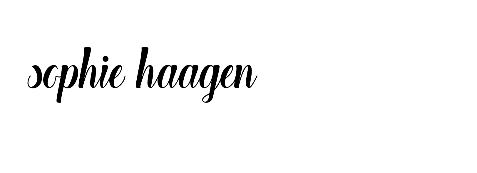 Signature of sophie-haagen-