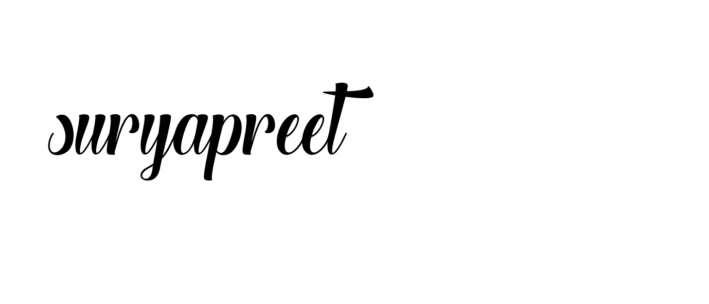 Signature of suryapreet