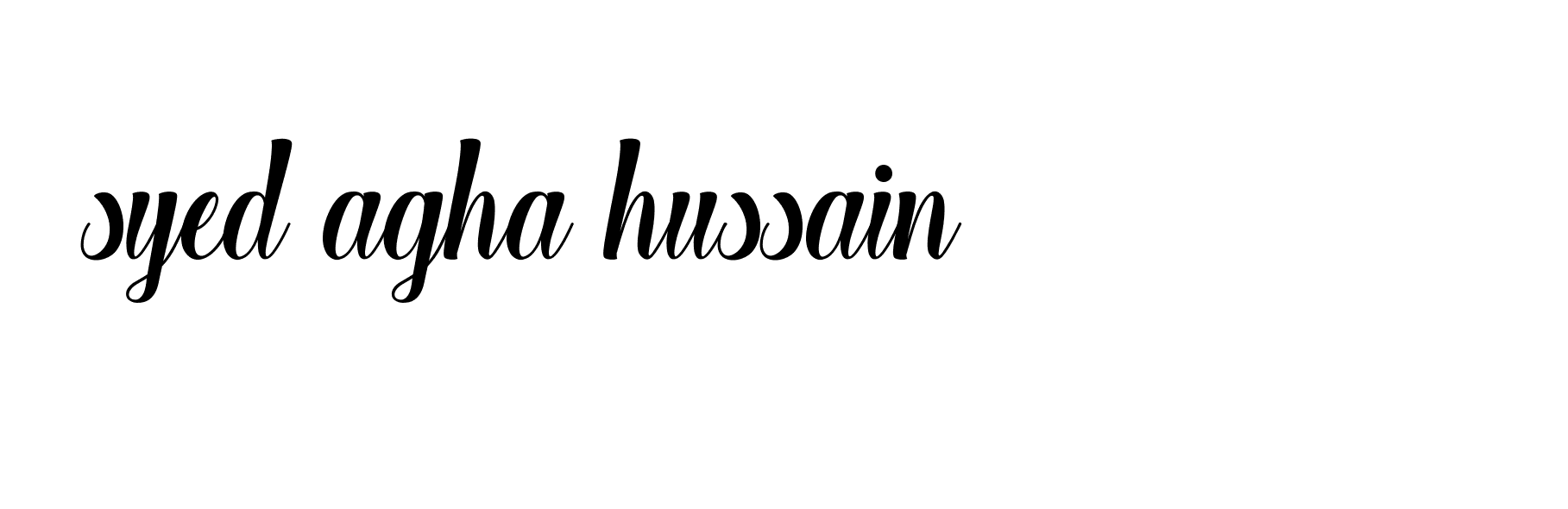 Signature of syed-agha-hussain