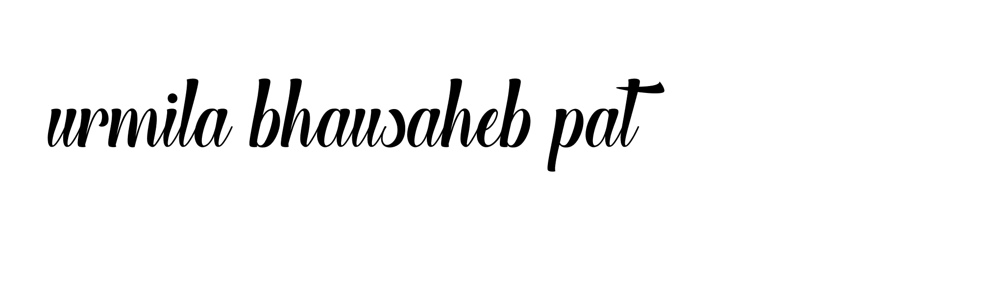 Signature of urmila-bhausaheb-pat