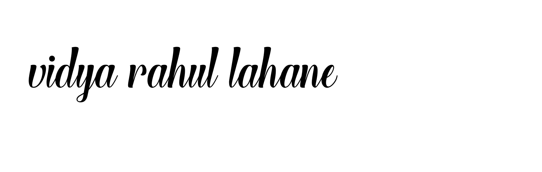 Signature of vidya-rahul-lahane