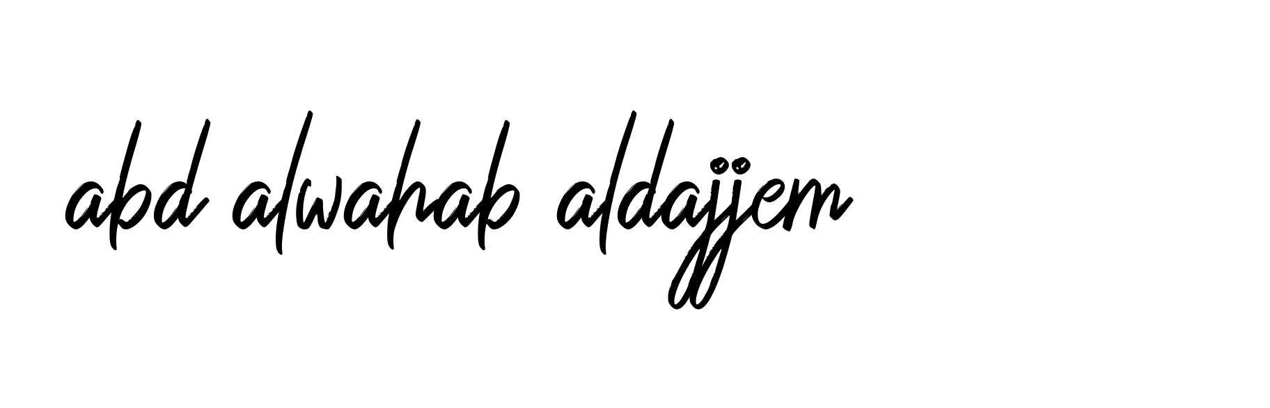 Signature of abd-alwahab-aldajjem